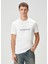 Beyaz Logo Detaylı T-Shirt 1