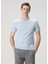 Açık Mavi Şerit Detaylı T-Shirt 1