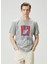 Gri Crinkle Dokulu T-Shirt 1