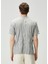 Gri Crinkle Dokulu T-Shirt 4