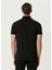 Siyah Polo Yaka Logo Jakarlı T-Shirt 4