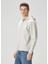 Açık Gri Kapüşonlu Logo Baskılı Sweatshirt 3