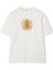 Sic Crest Baskılı Beyaz Pamuklu Kısa Kollu Erkek T-Shirt 1