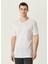 Royal Classic Beyaz V Yaka Basic T-Shirt 1