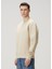 Krem Logo Nakışlı Sweatshirt 3