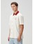 Relaxed Fit Slogan Vignes Krem Kısa Kollu Gömlek 3