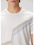 Beyaz Şerit Baskılı T-Shirt 5