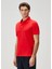 Kırmızı Polo Yaka Basic T-Shirt 4