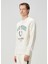 Beyaz Logo Nakışlı Sweatshirt 3