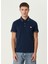 Lacivert Polo Yaka Logo Detaylı T-Shirt 1