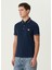 Lacivert Polo Yaka Logo Detaylı T-Shirt 3