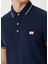Lacivert Polo Yaka Logo Detaylı T-Shirt 5