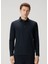 Lacivert Polo Yaka Sweatshirt 1