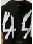 Siyah Kapüşonlu Logo Detaylı Kolsuz Sweatshirt 6