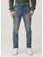 Slim Straight Fit Lacivert Jean Pantolon 2