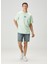 Açık Yeşil Figür Baskılı Oversized T-Shirt 2