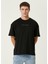 Stripe Siyah Oversized Kısa Kollu Erkek T-Shirt 1