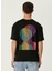 Stripe Siyah Oversized Kısa Kollu Erkek T-Shirt 3