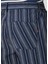 Relaxed Straight Fit Lacivert Beyaz Keten Pantolon 5