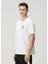 Beyaz Slogan Baskılı Organik Pamuk T-Shirt 3