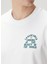 Beyaz Slogan Baskılı Organik Pamuk T-Shirt 5