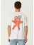 Frog Beyaz Baskılı Oversize Kısa Kollu Erkek T-Shirt 2