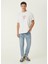Frog Beyaz Baskılı Oversize Kısa Kollu Erkek T-Shirt 4