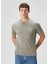 Haki Logo Nakışlı Basic T-Shirt 1