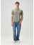 Haki Logo Nakışlı Basic T-Shirt 2
