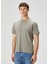 Haki Logo Nakışlı Basic T-Shirt 3