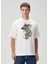 Beyaz Baskılı T-Shirt 1