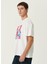 Brainwash Beyaz Oversized Kısa Kollu Erkek T-Shirt 3
