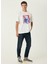 Brainwash Beyaz Oversized Kısa Kollu Erkek T-Shirt 4