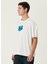 Blue Mask Beyaz Oversized Kısa Kollu Erkek T-Shirt 3