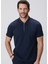 N-Tech Lacivert Polo Yaka Merserize T-Shirt 1