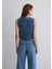 Nini Gold Premium Vintage Koyu Mavi Jean Yelek 1110688-90154 5