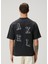 Typo Summer Siyah Organik Pamuk T-Shirt 4