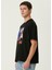 Face To Face Siyah Oversized Kısa Kollu Erkek T-Shirt 3