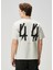 Beyaz Logo Baskılı T-Shirt 4