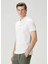 Beyaz Polo Yaka Keten T-Shirt 1