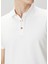 Beyaz Polo Yaka Keten T-Shirt 5