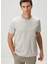 Boxy Fit Bej Çizgi Desenli T-Shirt 1