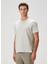 Boxy Fit Bej Çizgi Desenli T-Shirt 4