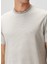 Boxy Fit Bej Çizgi Desenli T-Shirt 6