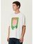 Toaster Beyaz Baskılı Oversize Kısa Kollu Erkek T-Shirt 3