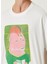 Toaster Beyaz Baskılı Oversize Kısa Kollu Erkek T-Shirt 5