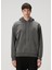 Koyu Gri Kapüşonlu Sweatshirt 3