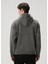 Koyu Gri Kapüşonlu Sweatshirt 4