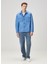 Relaxed Fit Mavi Utility Dış Gömlek 2