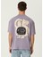 Greed Lila Baskılı Oversize Kısa Kollu Erkek T-Shirt 2